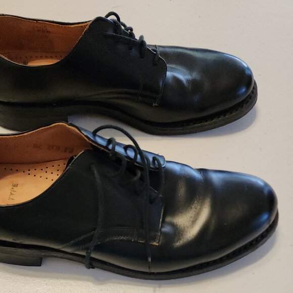 Vintage Black Leather U.S. Navy Service Shoes/Red Wing 101 Postman Oxfords 7 ? main image 13